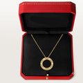 Gold Love Necklace With Stones