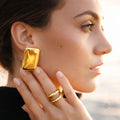 Gold Sculptured Studs
