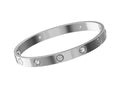Silver Cuff Bracelet With Stone