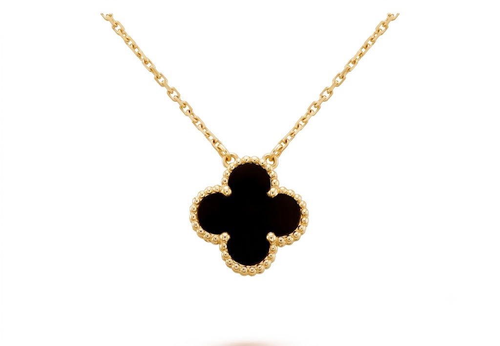 Single Black Clover Necklace