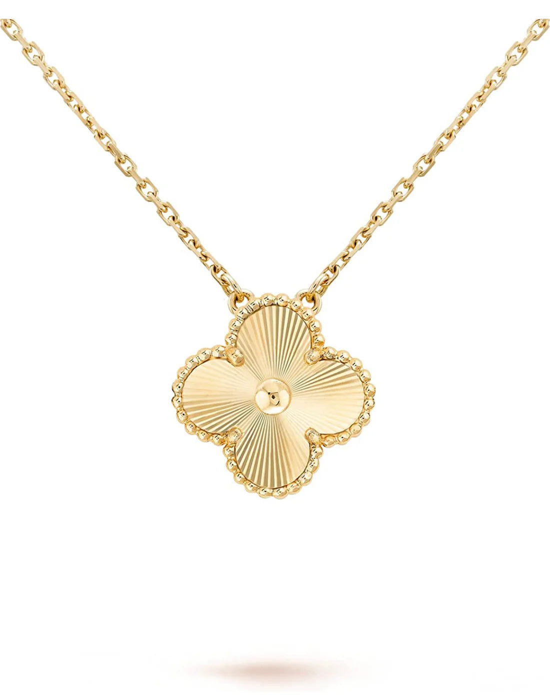 Single Gold Clover Necklace