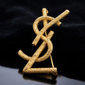 Emblem Golden Rope Brooch